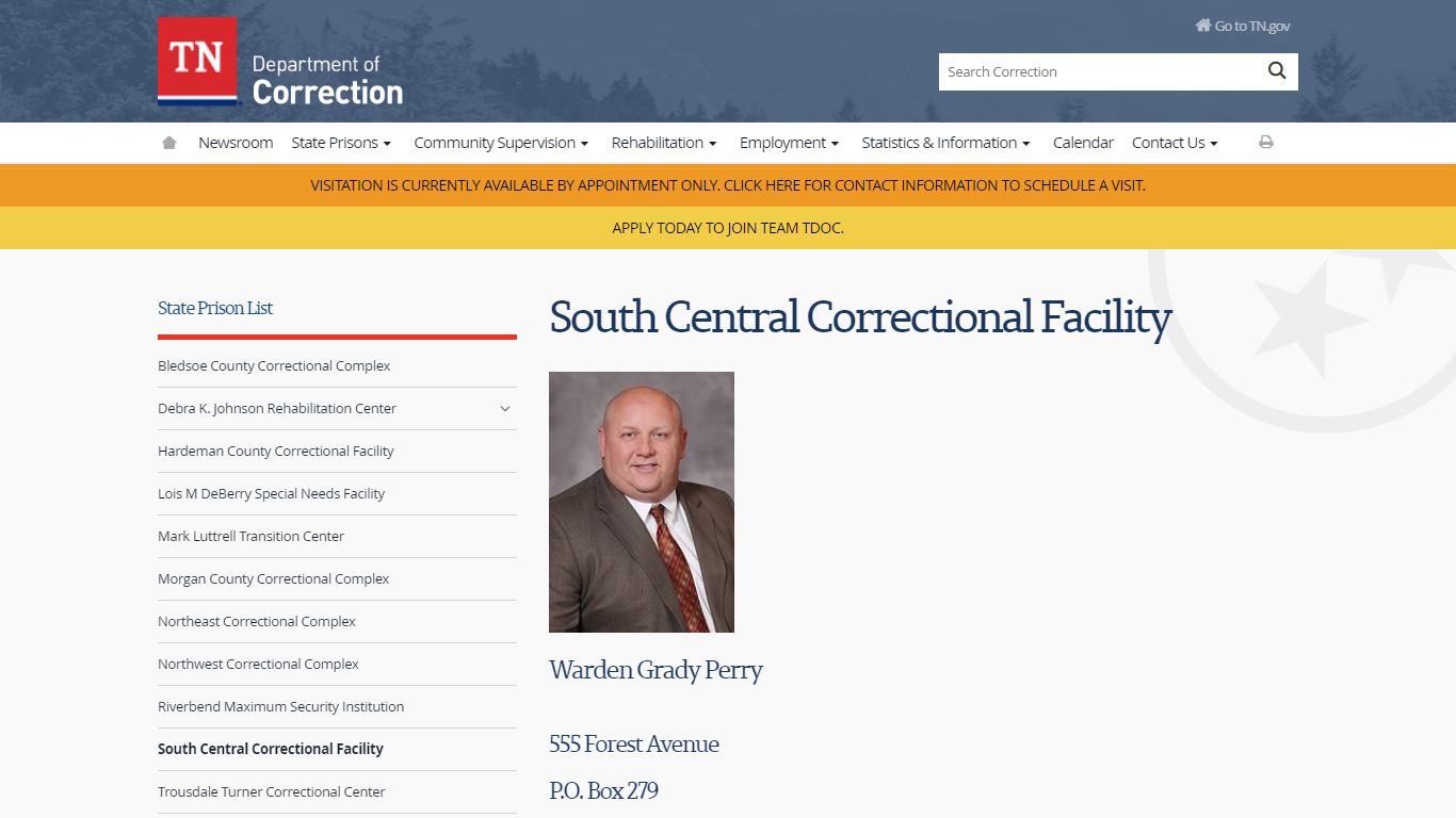 South Central Correctional Facility - TN.gov