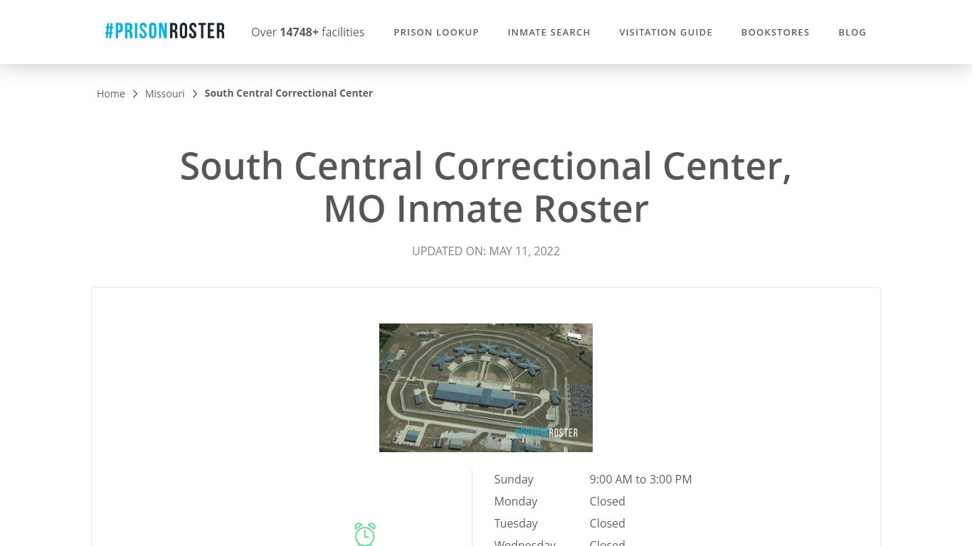 South Central Correctional Center, MO Inmate Roster